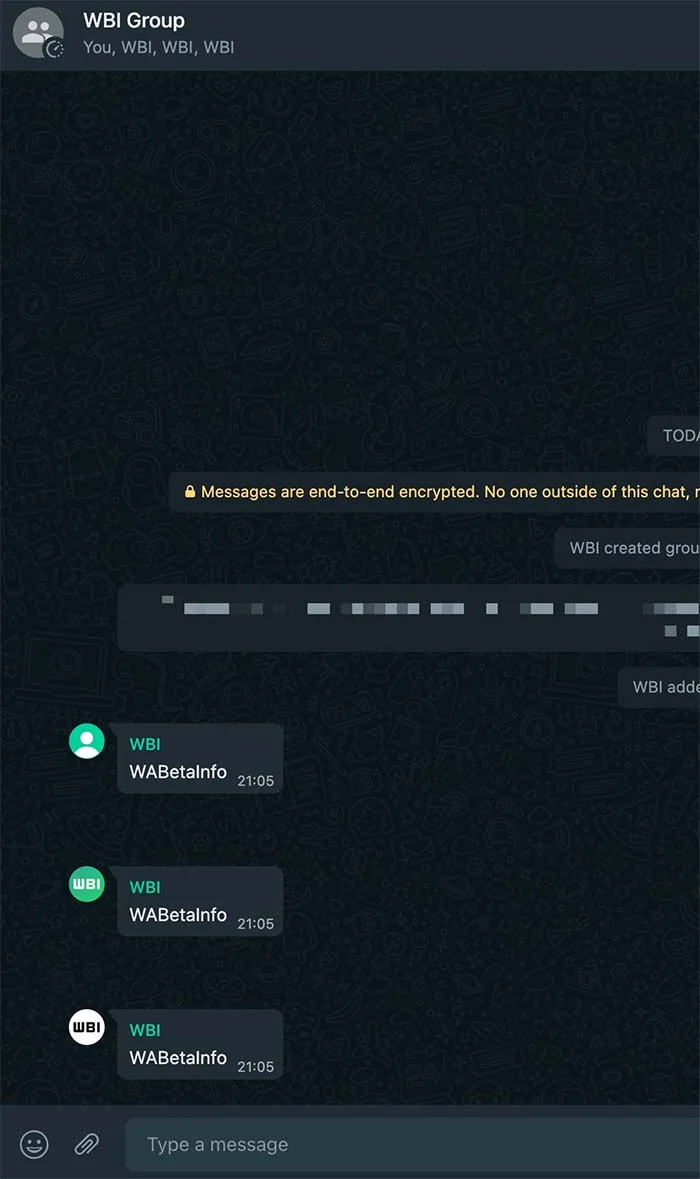 WhatsApp profile picture within group